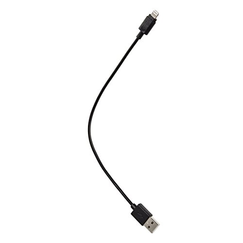 Hama Cable Lightning a USB para Apple iPhone 5/5S/5C/6/6S/6 Plus/6S Plus, iPad 4/Air/Air 2/Mini/Mini 2/Mini 3 y iPod certificado Apple MFI, solo 20 cm, color negro