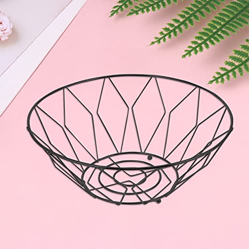 Hanpiyig Frutero, 1 PC Fruit Basket Snack Plato Verduras Almacenamiento Bandeja Fruta Simple Bandeja for la habitación Cocina Desktop (Color : Black)