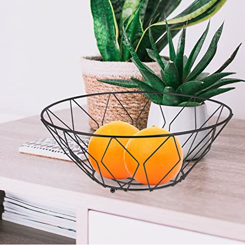 Hanpiyig Frutero, 1 PC Fruit Basket Snack Plato Verduras Almacenamiento Bandeja Fruta Simple Bandeja for la habitación Cocina Desktop (Color : Black)
