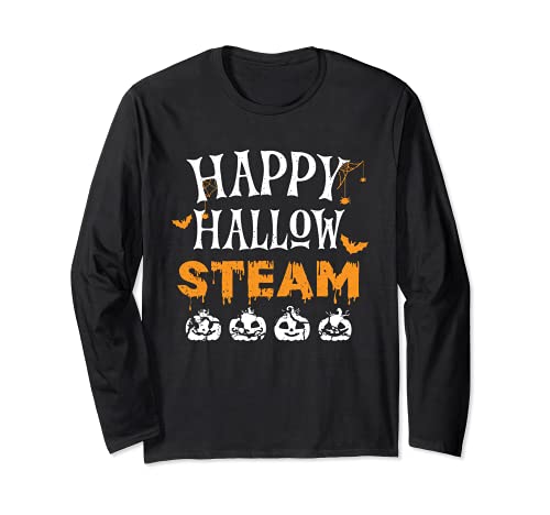 Happy Hallow STEAM Educador de Halloween Spooky School Profesor Manga Larga