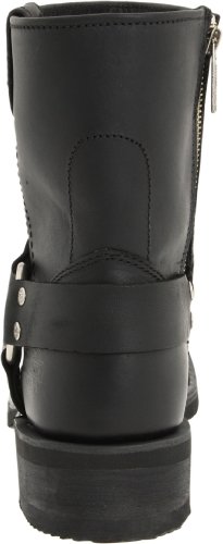 HARLEY-DAVIDSON EL PASO /BLK SHORT HARNESS W/INSIDE ZIP 94422 - Botas de cuero para hombre, color negro, talla 44