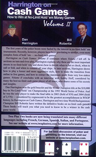 Harrington on Cash Games: Volume II: How to Play No-Limit Hold 'em Cash Games