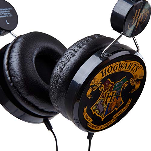 Harry Potter Auriculares Niños, Auriculares Diadema Diseño Hogwarts, Cascos Musica Niños, Volumen Limitado 85dB, Regalos Harry Potter para Niños y Niñas