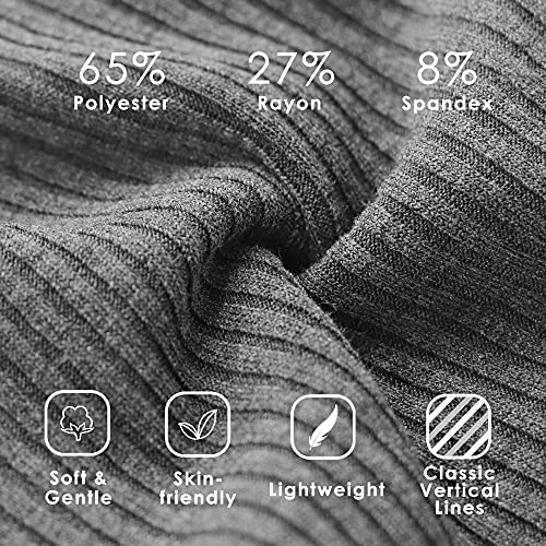 HASAGEI Beanie - Gorro para mujer y hombre, suave y elástico, para entretiempo, Gris Oscuro, Talla única