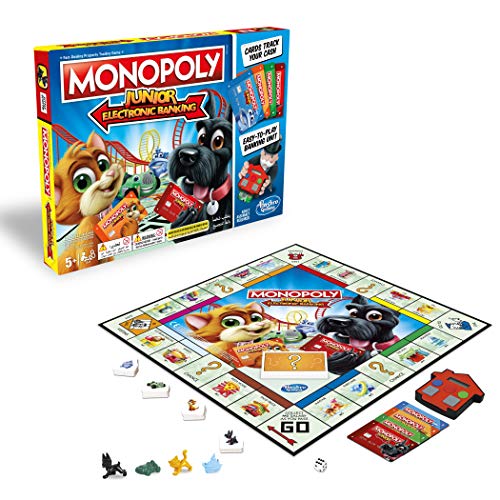 Hasbro Monopoly Junior Electronic Banking - Juego de tablero (Simulación económica, Niño/niña, 5 año(s), 99 año(s), AAA)