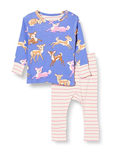 Hatley Organic Cotton Long Sleeve Printed Pyjama Set Juego de Pijama, Sweet Fawns, 9-12 Months para Bebés