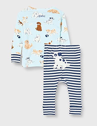 Hatley Organic Cotton Long Sleeve Printed Pyjama Set Juego de Pijama, Tender Pups, 6-9 Months para Bebés