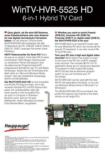 Hauppauge HVR 5525 - Tarjeta Interna de sintonización de TV (DVB-T, Radio FM, PCI Express)