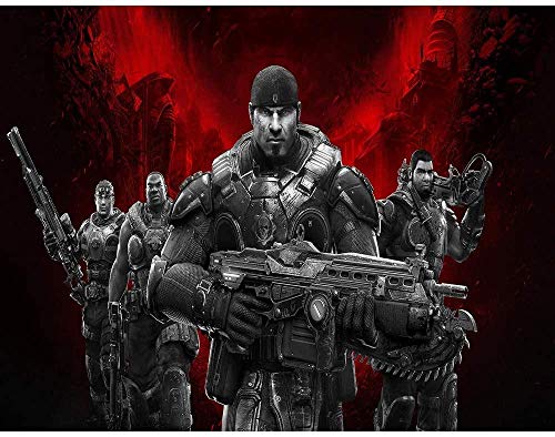 HD 1000 Piezas Jigsaw Gears of War Ultimate Edition Jigsaw Puzzle 1000 Piezas para niños y Adultos Módulo de ensamblaje de Patrones desafíese a sí Mismo Rompecabezas de Madera (75*50cm)