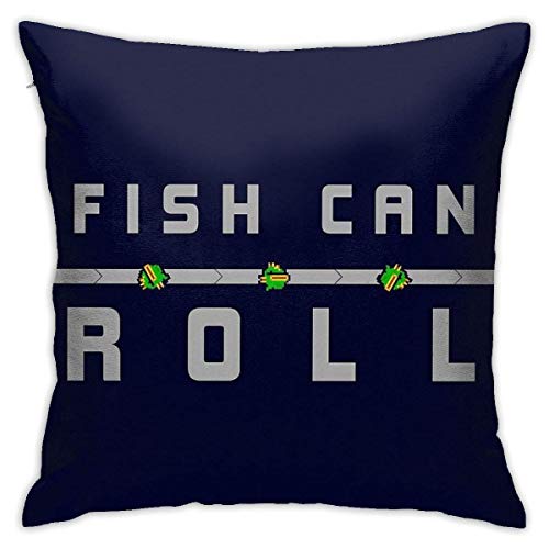 Hdadwy Fish Can Roll Nuclear Throne Home Fundas de Almohada Decorativas para sofá Fundas de Almohada de cojín de sofá 18x18 Pulgadas
