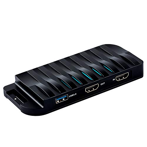 HDMI Game Capture Card, USB 3.0,4K Full HD 1080P， Capturadorna de Juegos (Xbox 360, Playstation o Nintendo) co una Imagen a 1080P 60FPS Captura