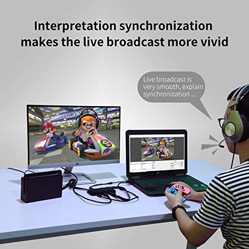 HDMI Game Capture Card, USB 3.0,4K Full HD 1080P， Capturadorna de Juegos (Xbox 360, Playstation o Nintendo) co una Imagen a 1080P 60FPS Captura