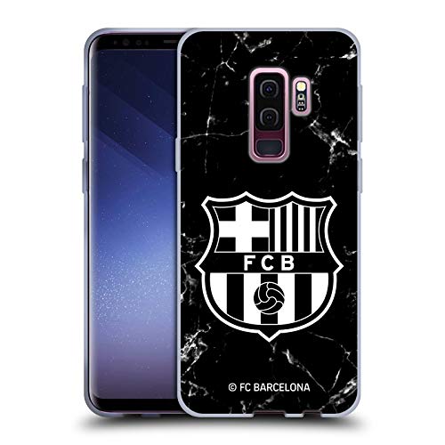 Head Case Designs Licenciado Oficialmente FC Barcelona Mármol Negro Crest Patterns Carcasa de Gel de Silicona Compatible con Samsung Galaxy S9+ / S9 Plus