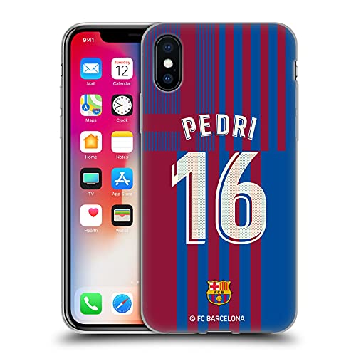 Head Case Designs Licenciado Oficialmente FC Barcelona Pedri 2021/22 Players Home Kit Group 1 Carcasa de Gel de Silicona Compatible con Apple iPhone X/iPhone XS