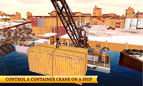 Heavy Crane Cargo Ship Sim 3D - Ultimate Big Cruise Ship Parking Simulation Games 2020 - Real Sand Excavator Construction Crane Driving Games