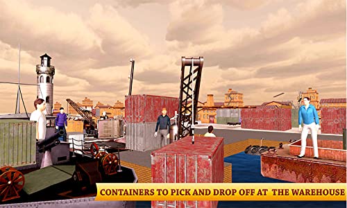 Heavy Crane Cargo Ship Sim 3D - Ultimate Big Cruise Ship Parking Simulation Games 2020 - Real Sand Excavator Construction Crane Driving Games