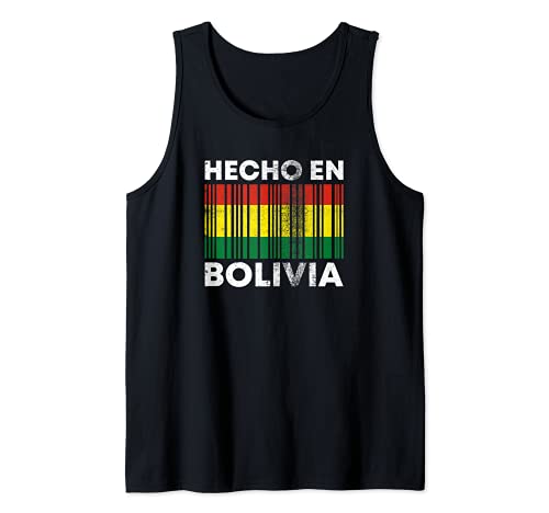 Hecho En Bolivia Código De Barras Orgullo Boliviano Camiseta sin Mangas