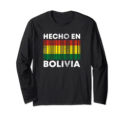 Hecho En Bolivia Código De Barras Orgullo Boliviano Manga Larga