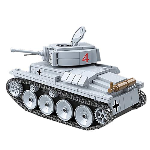 HEDI Juego de construcción de maquetas de tanque militar de la WII de Alemania, tanque de construcción LT-38, 535 piezas, compatible con la técnica Lego