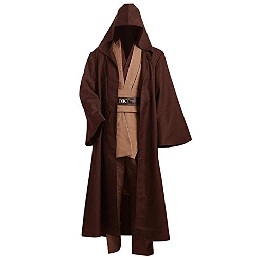 helymore Disfraz de Guerrero Medieval para Hombres Disfraz de Soldado Caballero Conjunto Completo Marron, M