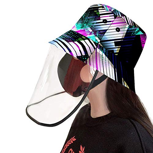 Henghenghaha Cyberpunk Background - Sombrero para niños y niñas, protección UV, transpirable, resistente al viento
