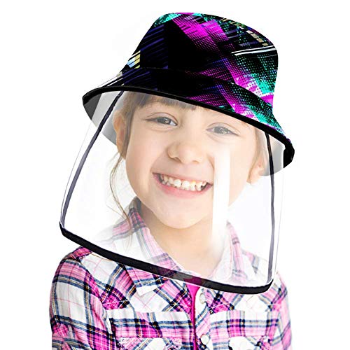 Henghenghaha Cyberpunk Background - Sombrero para niños y niñas, protección UV, transpirable, resistente al viento