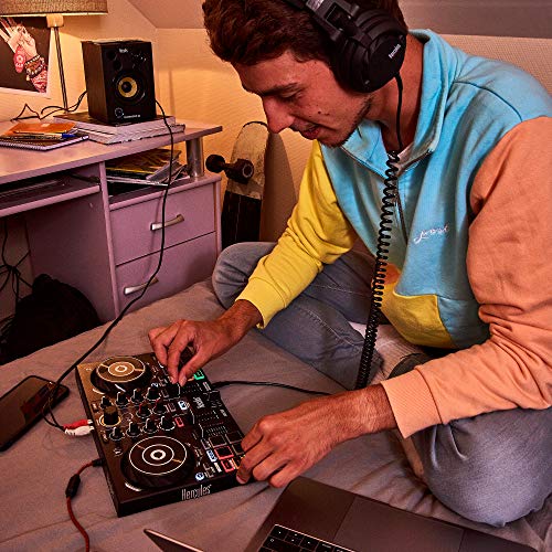 Hercules DJLearning Kit: Controladora de DJ USB de 2 decks DJControl Inpulse 200 + Auriculares HDP DJ45 + Altavoces de monitorización DJMonitor 32