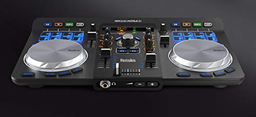 Hercules - Hercules Universal Dj - Controlador Dj - PC / Mac / Tablets - Controlador Versatíl para Mezclar Desde Todos Tus Dispositivos, Android, IOS, PC y Mac, Negro