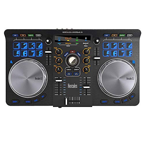 Hercules - Hercules Universal Dj - Controlador Dj - PC / Mac / Tablets - Controlador Versatíl para Mezclar Desde Todos Tus Dispositivos, Android, IOS, PC y Mac, Negro