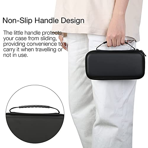 HEYSTOP Funda Compatible con Nintendo Switch Lite, Accesorios Nintendo Switch Lite con 10 Juegos de Nintendo Switch Organizador de Tarjeta, Nintendo Switch Lite Funda Accesorios - Negro