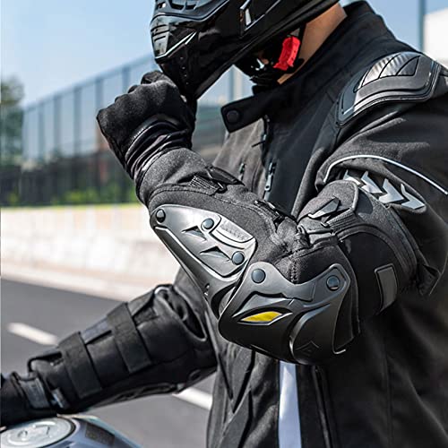 HGTRH Rodilleras Motocross Hombre, Rodillera Protectora para Motocicleta Coderas Moto Enduro, Motocross Protectores Protección Ajustable Motocicletas Kneepads y Coderas Juego De 4