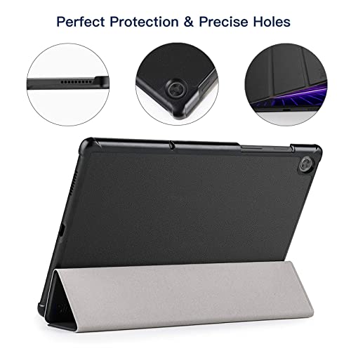 Hianjoo Funda Compatible con Lenovo Tab M10 FHD Plus Gen 2 10.3", Slim Smart Protectora Folio Tablet Cover de Cuero con Función de Soporte Carcasa para TB-X606 X606F, Negro