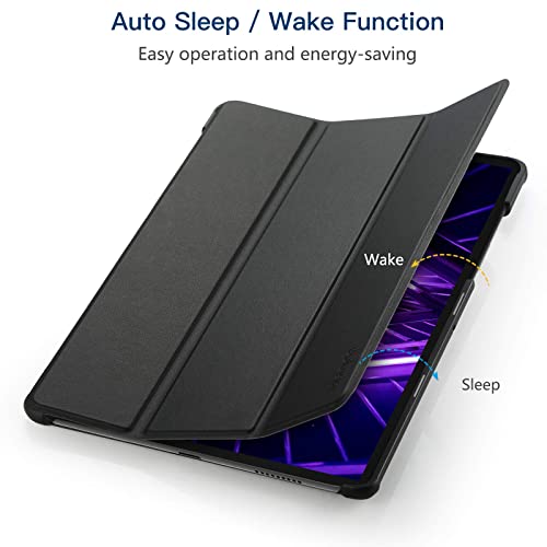 Hianjoo Funda Compatible con Lenovo Tab M10 FHD Plus Gen 2 10.3", Slim Smart Protectora Folio Tablet Cover de Cuero con Función de Soporte Carcasa para TB-X606 X606F, Negro