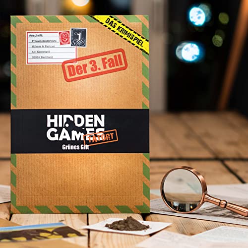 Hidden Games - Juego de Escape Room, tema policiaco, escena del crimen, Caso 3, «Grünes Gift»