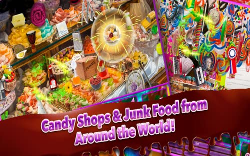 Hidden Objects Candy Chaos & Dessert Junk Food – Chocolate, Cupcakes, Donuts Object Time Puzzle Photo Pic FREE Game & Spot the Difference