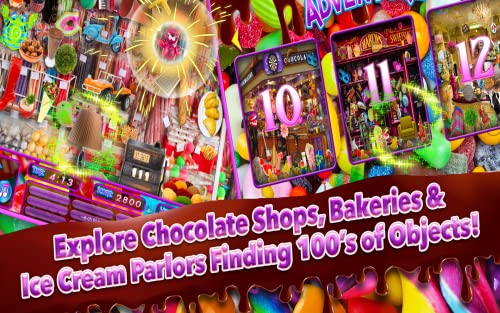 Hidden Objects Candy Chaos & Dessert Junk Food – Chocolate, Cupcakes, Donuts Object Time Puzzle Photo Pic FREE Game & Spot the Difference