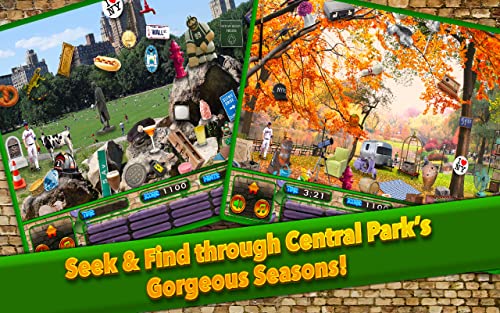 Hidden Objects Central Park New York City Gardens – Object Time Puzzle FREE Photo Pic Game & Spot the Difference