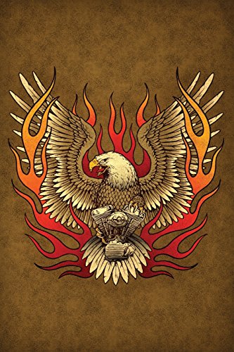 High-Octane Eagle Notebook: Blank Journal Diary Memoir Log Logue: Volume 15 (Tattoo You 150 Lined) [Idioma Inglés]