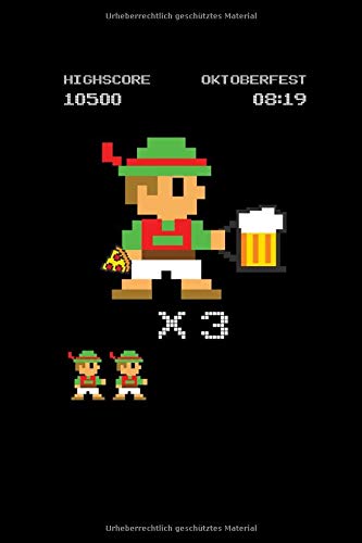Highscore Oktoberfest: A5 Punktraster Notizbuch für Oktoberfest und Retro Games Freunde, Geschenk zum Jahrestag, Valentinstag, Hochzeitstag oder Weihnachten