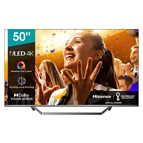 Hisense ULED 2020 50U7QF - Smart TV 50" Resolución 4K, Quantum Dot, FALD, Dolby Vision, Dolby Atmos, Vidaa U 4.0 con IA, Alexa Built-in, Gris