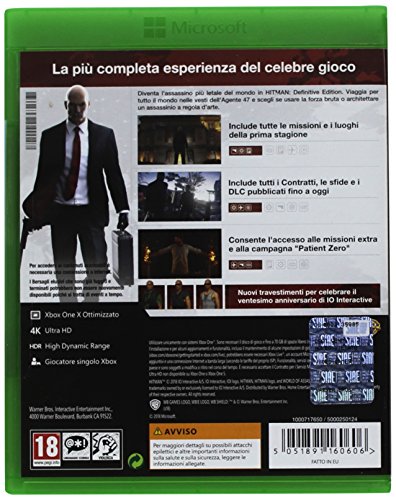 Hitman Definitive Edition, 20° Anniversario - Xbox One [Importación italiana]