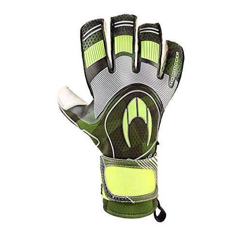 HO Soccer Supremo Pro II Kontakt Evolution Green Space Guantes De Portero, Unisex Adulto, Verde/Gris, 7
