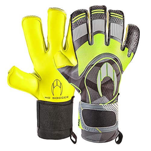 HO Soccer Supremo Pro II Kontakt Evolution Lime Spark Guantes De Portero, Unisex Adulto, Lima/Gris, 7