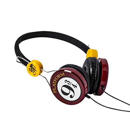 Hogwarts - Auriculares con cable ajustables para niños (rojo)
