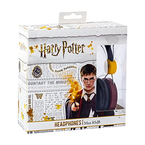 Hogwarts - Auriculares con cable ajustables para niños (rojo)