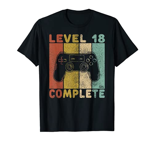 Hombre Camiseta Gamer 18 Cumpleaños Regalo Para Hombres 18 Años Camiseta
