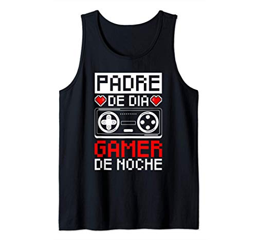 Hombre Videojuegos Regalo Gamer Hombre Retro Gaming Día del Padre Camiseta sin Mangas