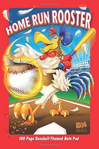 Home Run Rooster 100 Page Baseball-Themed Note Pad (Diner Mighty Sports Books For Kids)
