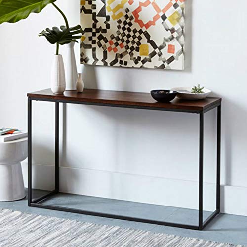 Home-table Mesa De Centro De Estilo Industrial Retro, Tienda De La Tienda Tablas Laterales De 80/100 / 120cm Tablas De Consola para Pasillo Mesas De Comedor Multifunción(Size:80 * 25 * 75CM)