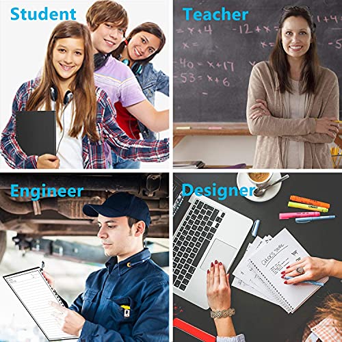 HOMESTEC Cuaderno Inteligente Reutilizable | Tamaño A4 | Hojas borrables y adaptadas para escaneo a PDF mediante APP | Incluye Bolis y Marcadores Adhesivos